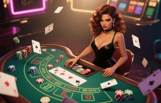 Cartas de blackjack revelando Ás e figura