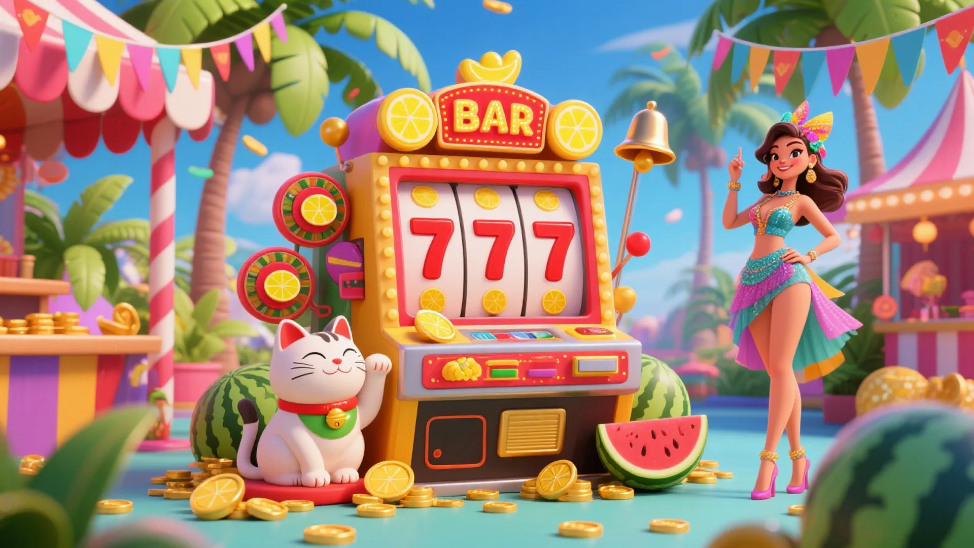 85f.com Colagem de slots com carretéis, símbolos wild e jackpot